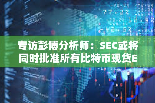 專訪彭博分析師：SEC或將同時批準所有比特幣現貨ETF 以太坊現貨ETF或于明年5月獲批