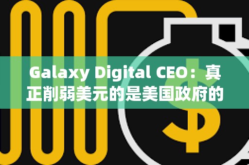 Galaxy Digital CEO:真正削弱美元的是美國政府的巨額支出 Galaxy Digital CEO:真正削弱美元的是美國政府的巨額支出