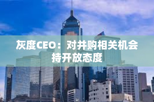 灰度CEO：對并購相關機會持開放態度
