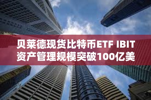 貝萊德現(xiàn)貨比特幣ETF IBIT資產(chǎn)管理規(guī)模突破100億美元