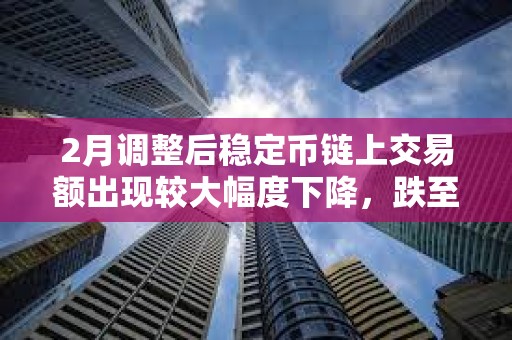 2月調整后穩定幣鏈上交易額出現較大幅度下降，跌至6324億美元降幅近15%