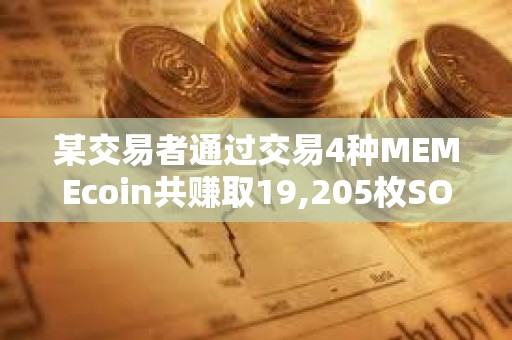 某交易者通過交易4種MEMEcoin共賺取19,205枚SOL
