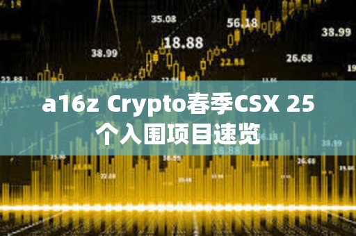 a16z Crypto春季CSX 25個入圍項目速覽