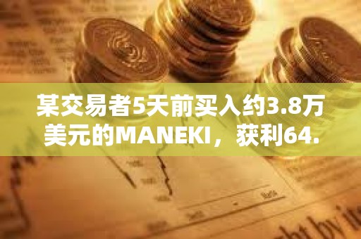 某交易者5天前買入約3.8萬美元的MANEKI，獲利64.2萬美元