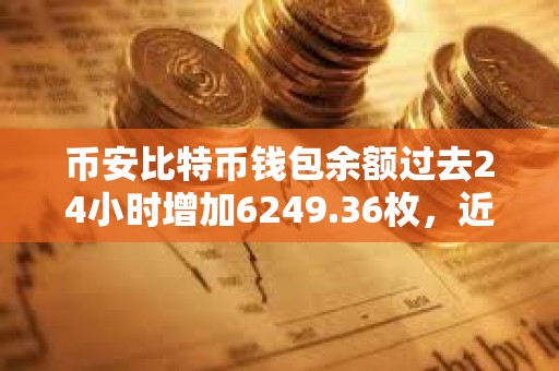 幣安比特幣錢包余額過去24小時增加6249.36枚，近7天流入15565.89枚