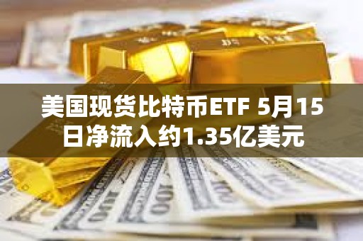 美國現貨比特幣ETF 5月15日凈流入約1.35億美元