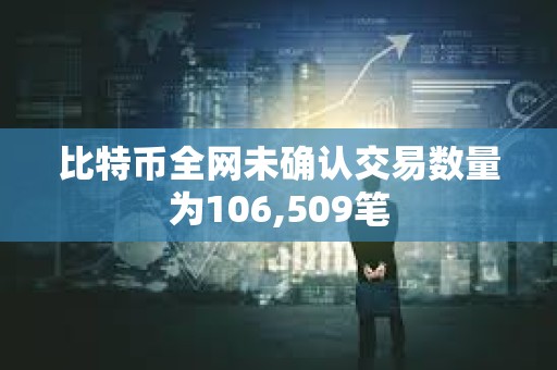 比特幣全網未確認交易數量為106,509筆