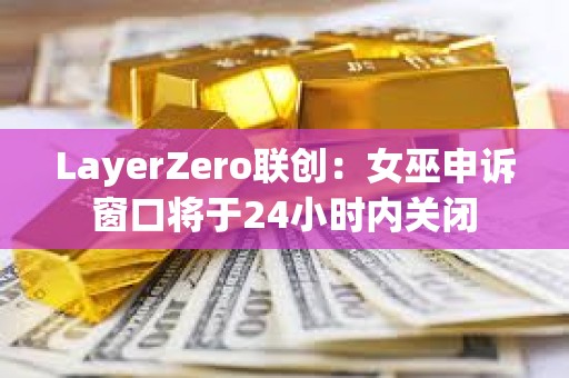 LayerZero聯創：女巫申訴窗口將于24小時內關閉