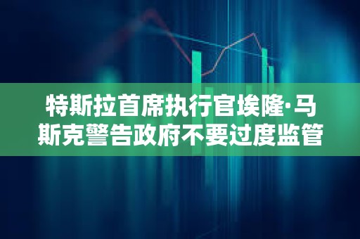 特斯拉首席執行官埃隆·馬斯克警告政府不要過度監管