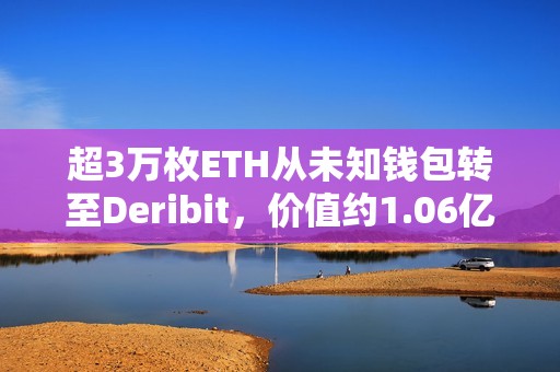 超3萬枚ETH從未知錢包轉至Deribit，價值約1.06億美元