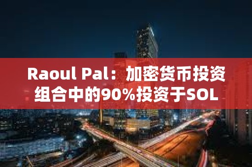 Raoul Pal：加密貨幣投資組合中的90%投資于SOL