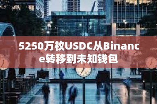 5250萬枚USDC從Binance轉移到未知錢包