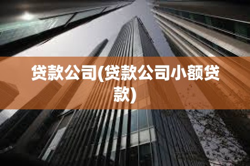 貸款公司(貸款公司小額貸款) 貸款公司(貸款公司小額貸款)