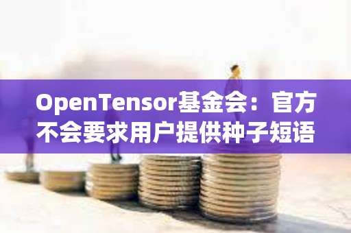 OpenTensor基金會：官方不會要求用戶提供種子短語等信息，當心此類詐騙