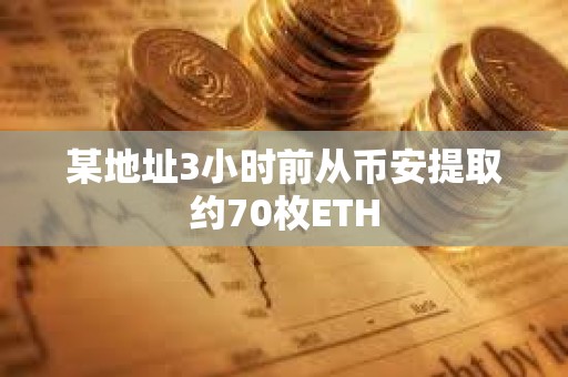 某地址3小時前從幣安提取約70枚ETH