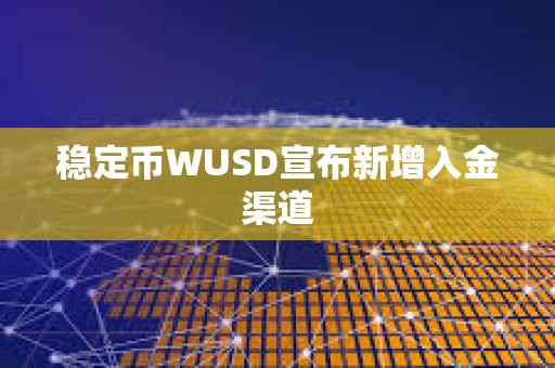 穩定幣WUSD宣布新增入金渠道