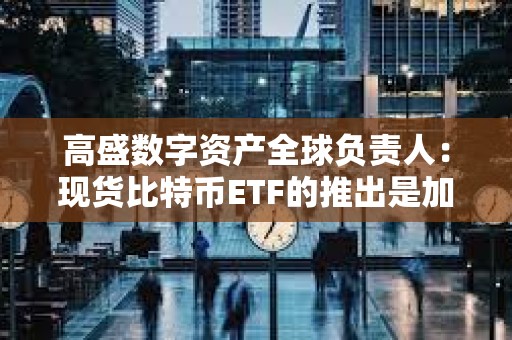 高盛數字資產全球負責人：現貨比特幣ETF的推出是加密領域的新動力