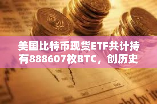 美國比特幣現貨ETF共計持有888607枚BTC，創歷史新高