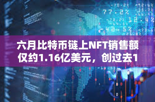 六月比特幣鏈上NFT銷(xiāo)售額僅約1.16億美元，創(chuàng)過(guò)去14個(gè)月最低水平