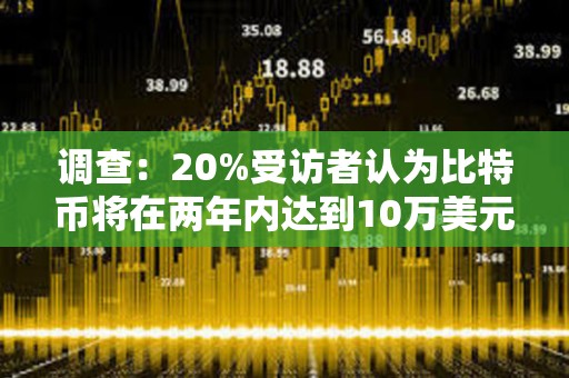 調查：20%受訪者認為比特幣將在兩年內達到10萬美元
