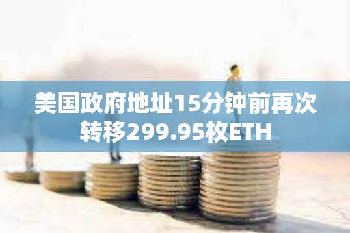美國政府地址15分鐘前再次轉移299.95枚ETH