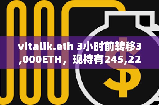 vitalik.eth 3小時前轉移3,000ETH，現持有245,223枚ETH