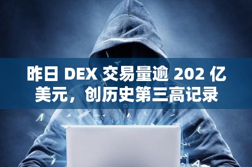 昨日 DEX 交易量逾 202 億美元，創歷史第三高記錄