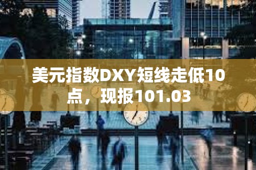 美元指數DXY短線走低10點，現報101.03