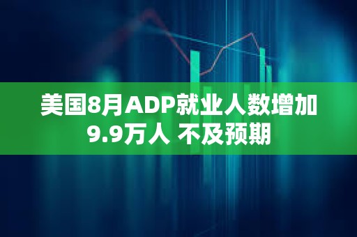 美國8月ADP就業人數增加9.9萬人 不及預期