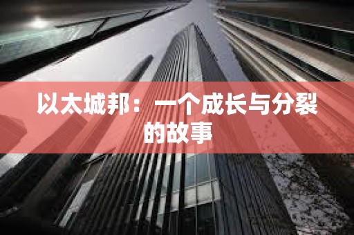 以太城邦：一個成長與分裂的故事