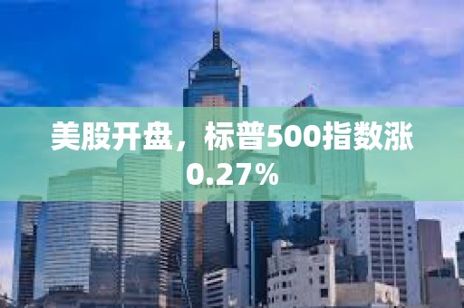 美股開盤，標(biāo)普500指數(shù)漲0.27%