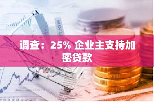 調查：25% 企業主支持加密貸款
