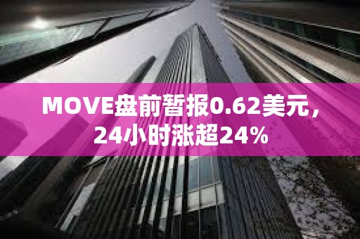 MOVE盤前暫報0.62美元，24小時漲超24%