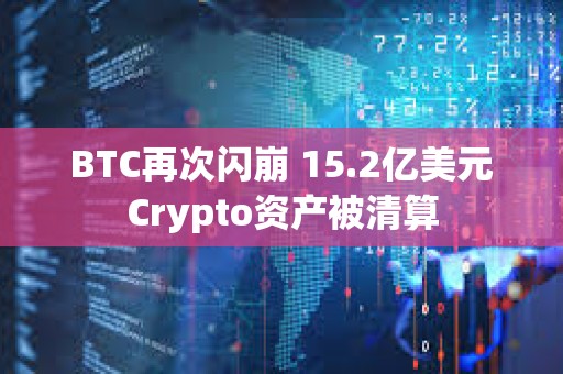 BTC再次閃崩 15.2億美元Crypto資產被清算