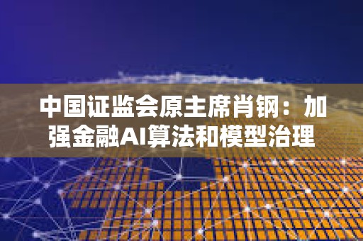 中國(guó)證監(jiān)會(huì)原主席肖鋼：加強(qiáng)金融AI算法和模型治理