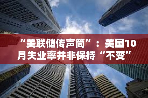 “美聯儲傳聲筒”：美國10月失業率并非保持“不變”
