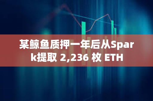 某鯨魚質押一年后從Spark提取 2,236 枚 ETH