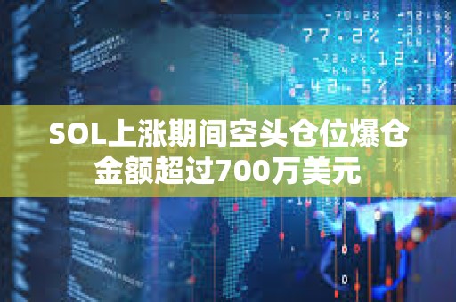 SOL上漲期間空頭倉位爆倉金額超過700萬美元
