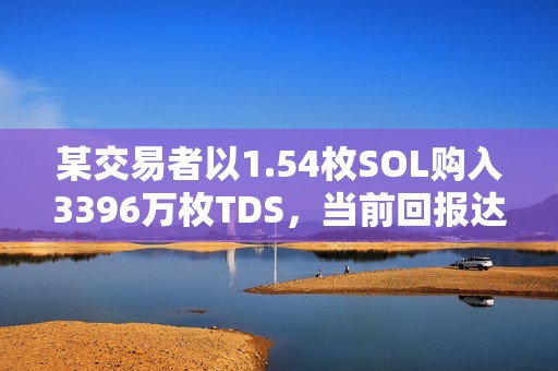 某交易者以1.54枚SOL購入3396萬枚TDS，當前回報達到2571倍
