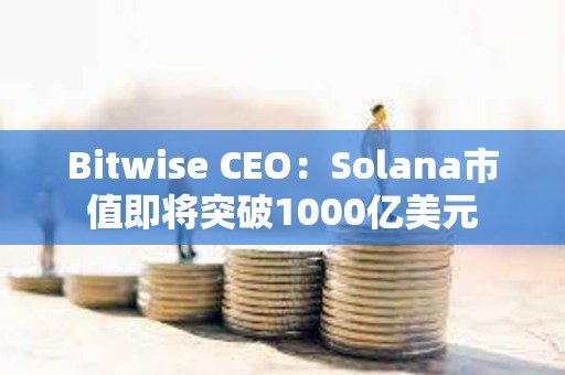 Bitwise CEO：Solana市值即將突破1000億美元
