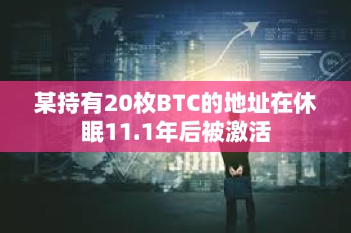 某持有20枚BTC的地址在休眠11.1年后被激活