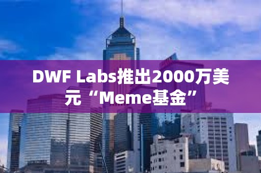 DWF Labs推出2000萬美元“Meme基金”