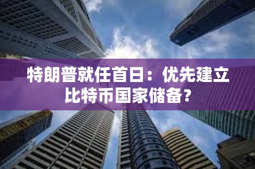 特朗普就任首日：優先建立比特幣國家儲備？
