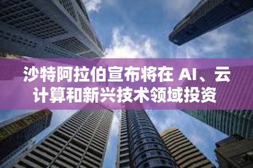 沙特阿拉伯宣布將在 AI、云計算和新興技術領域投資 149 億美元