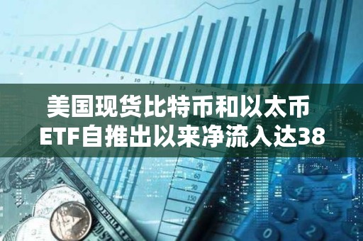 美國現貨比特幣和以太幣 ETF自推出以來凈流入達383億美元
