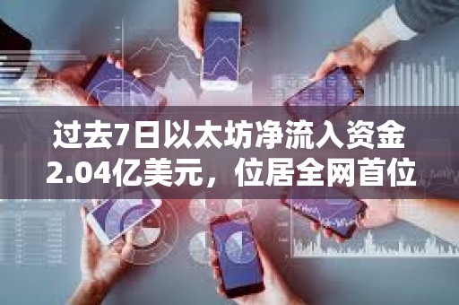 過去7日以太坊凈流入資金2.04億美元，位居全網首位