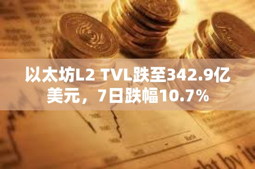 以太坊L2 TVL跌至342.9億美元，7日跌幅10.7%