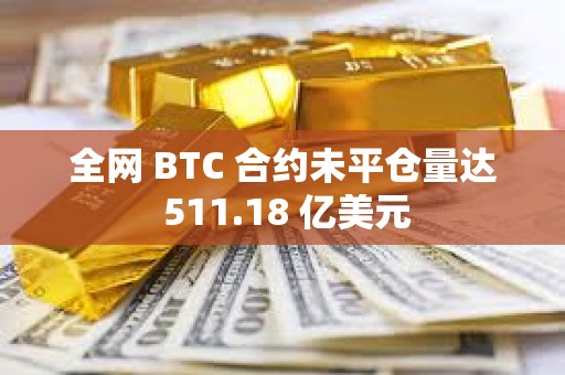 全網 BTC 合約未平倉量達 511.18 億美元
