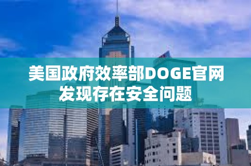 美國政府效率部DOGE官網(wǎng)發(fā)現(xiàn)存在安全問題