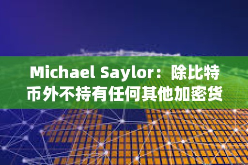 Michael Saylor：除比特幣外不持有任何其他加密貨幣，個人持有量超過17,732枚BTC